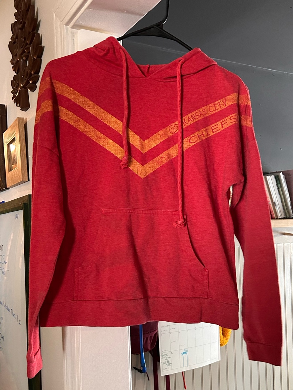 Women’s NFL Red Hooded Team Pullover with White NFL Tag small